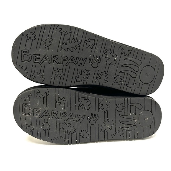 BearPaw Suede Black Sheepskin Wool Toggle Boots 917W-Jade, Size 8 - Picture 11 of 16